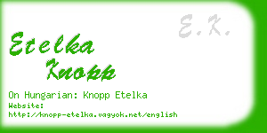 etelka knopp business card